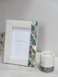 Rainbow Mother Of Pearl White Marble Picture Frames