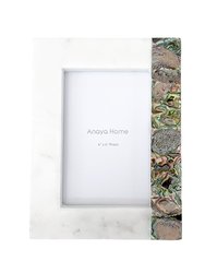 Rainbow Mother Of Pearl White Marble Picture Frames
