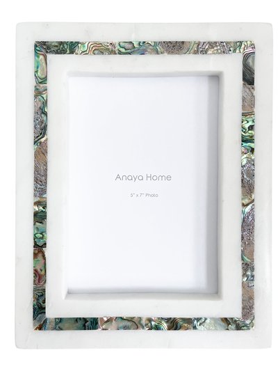 Anaya Home Rainbow Pearl White Marble Picture Frame product