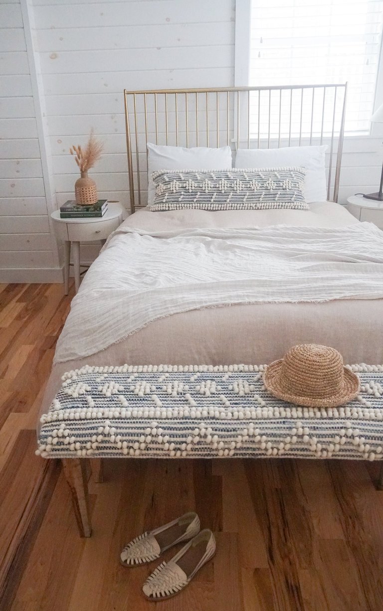 Recycled Indigo Denim Handwoven Bench