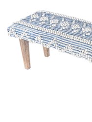 Recycled Indigo Denim Handwoven Bench