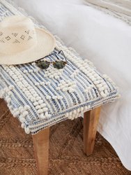 Recycled Indigo Denim Handwoven Bench