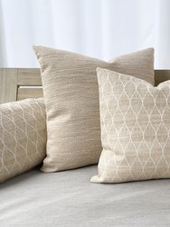 Seaside Smooth Light Beige Indoor And Outdoor Pillow