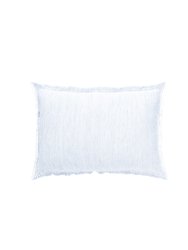 Sky Blue Pinstripe So Soft Linen Pillow - Sky Blue & White