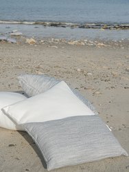 Summer Classic White Indoor and Outdoor Pillow