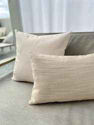 Summer Classic White Indoor and Outdoor Pillow