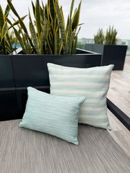 Summer Twist Aqua 20x20 Indoor Outdoor Pillow
