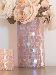Technicolor Mosaic Glass Votive + Vase