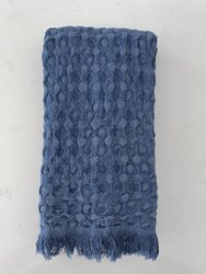 Turkish Cotton Waffle Hand Towel - Set Of 2 - Deep Blue