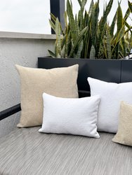 White Boucle 14x20 Indoor Outdoor Pillow