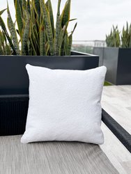 White Boucle 24x24 Indoor Outdoor Pillow