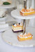 White Marble 2 Tier Cake Stand With Mother Of Pearl Inlay