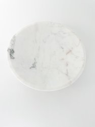White Marble Bowl With Mother Of Pearl Inlay
