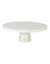 White Marble Cake Stand With Mother Of Pearl Inlay