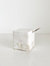 White Marble Salt Cellar With Spoon And Mother Of Pearl Inlay