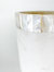 White Marble Utensil Holder With Mother Of Pearl Inlay