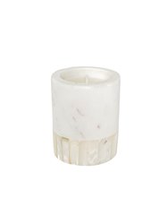 White Mother Of Pearl Lemongrass Candle (Small)