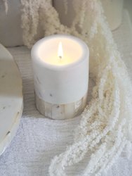 White Mother Of Pearl Lemongrass Candle (Small)