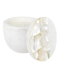 White Mother Of Pearl Lemongrass Candle