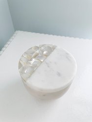 White Mother Of Pearl Lemongrass Candle