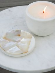 White Mother Of Pearl Lemongrass Candle