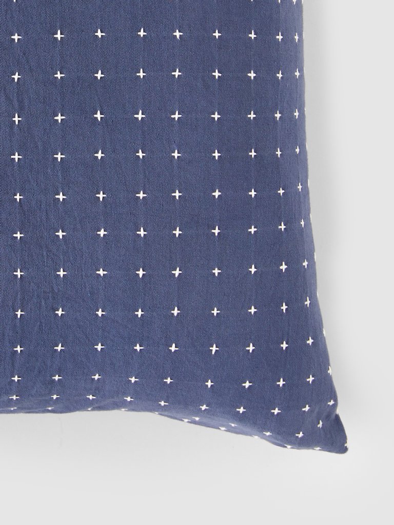 Organic Cotton Cross Throw Pillow Cover