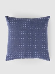 Organic Cotton Cross Throw Pillow Cover - Slate