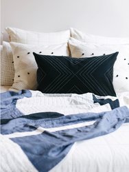 Organic Cotton Geo Lumbar Pillow Cover
