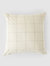 Organic Cotton Grid Throw Pillow Cover