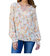 Courtney Floral Button Up Top In Beige - Beige