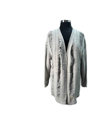 ANDREE BY UNIT Distressed Cardigan In Heather Grey product