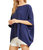 Dolman Sleeve Poncho Style Top In Navy