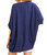 Dolman Sleeve Poncho Style Top In Navy