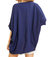 Dolman Sleeve Poncho Style Top In Navy