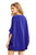 Dolman Sleeve Poncho Style Top In Royal Blue