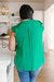 Fantastic Ruffle Sleeve Top In Kelly Green