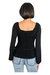 Gathered Long Sleeve Top In Black