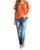 Luisa Embroidered Blouse In Orange - Orange