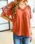 Luisa Embroidered Blouse In Orange