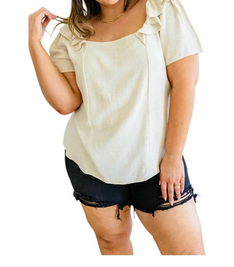 Old Town Moments Top Blouse In White - White