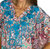 Poncho Embroidered Top In Blue Multi