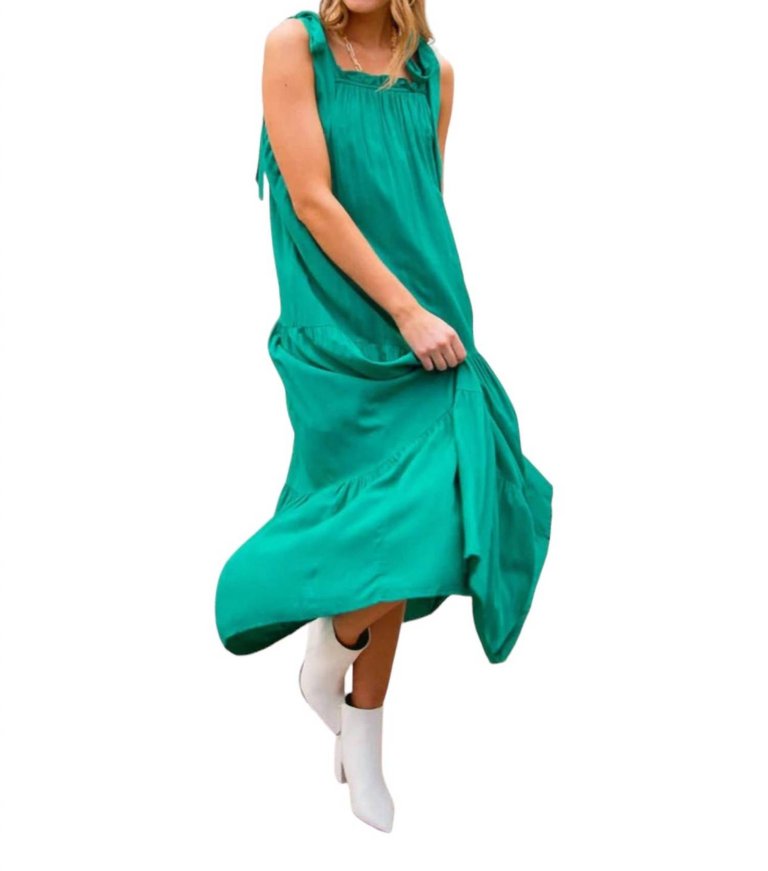 Venetian Coast Dress In Sea Green Teal - Sea Green Teal