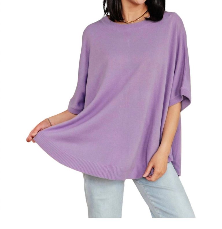 Whisper Dolman Sleeve Top In Lilac - Lilac