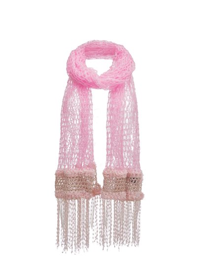 ANDREEVA Baby Pink Cashmere Handmade Knit Shawl product