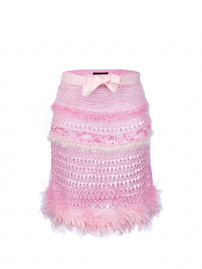 Andreeva Baby Pink Handmade Knit Midi Skirt product