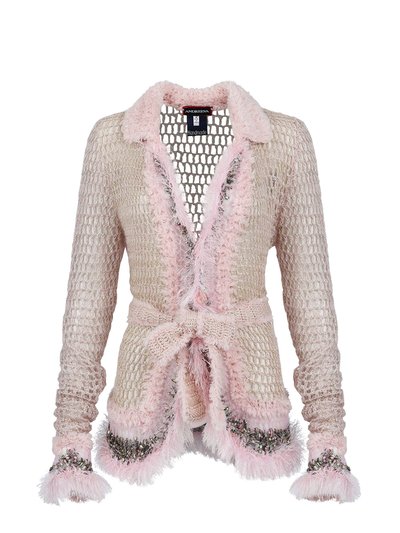 Andreeva Baby Pink Handmade Knit Short Cardigan product