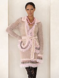 Baby Pink Handmade Knit Short Cardigan