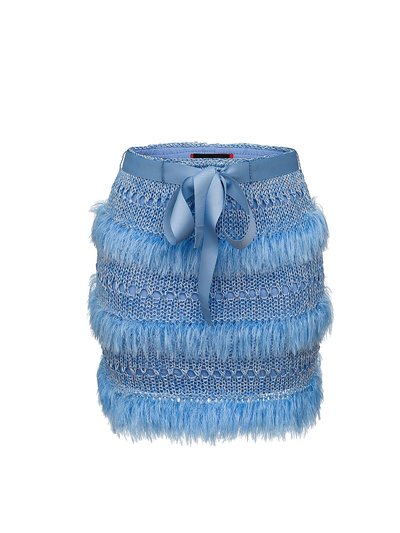 ANDREEVA Blue Handmade Knit Skirt product