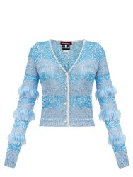 Blue Handmade Knit Sweater - Blue