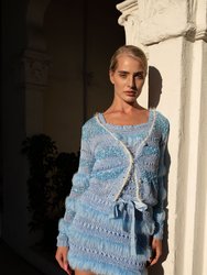 Blue Handmade Knit Sweater